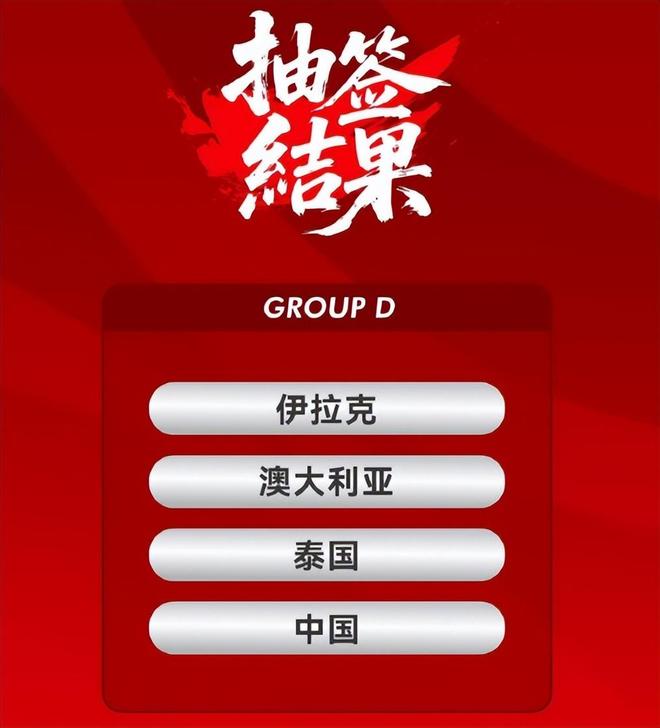 U23亚洲杯第4档进D组不算差国足出线有